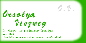 orsolya viszmeg business card